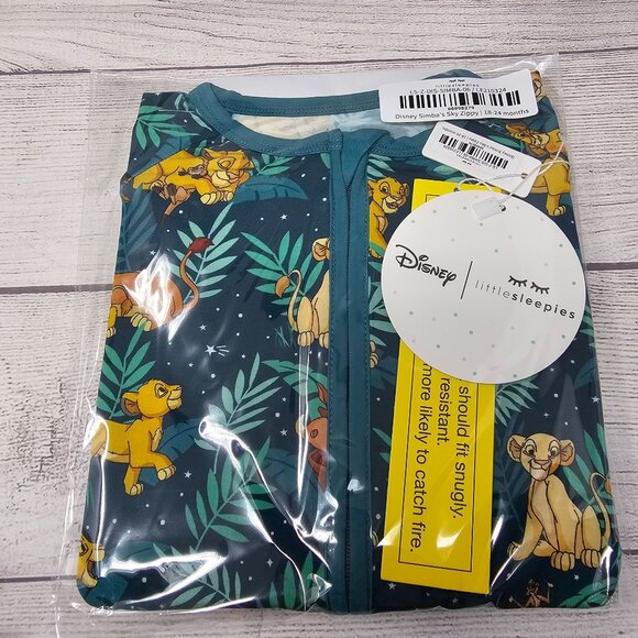 NIB Little Sleepies Disney Simba's Sky Zippy Size 18-24 months - Picture 1 of 3